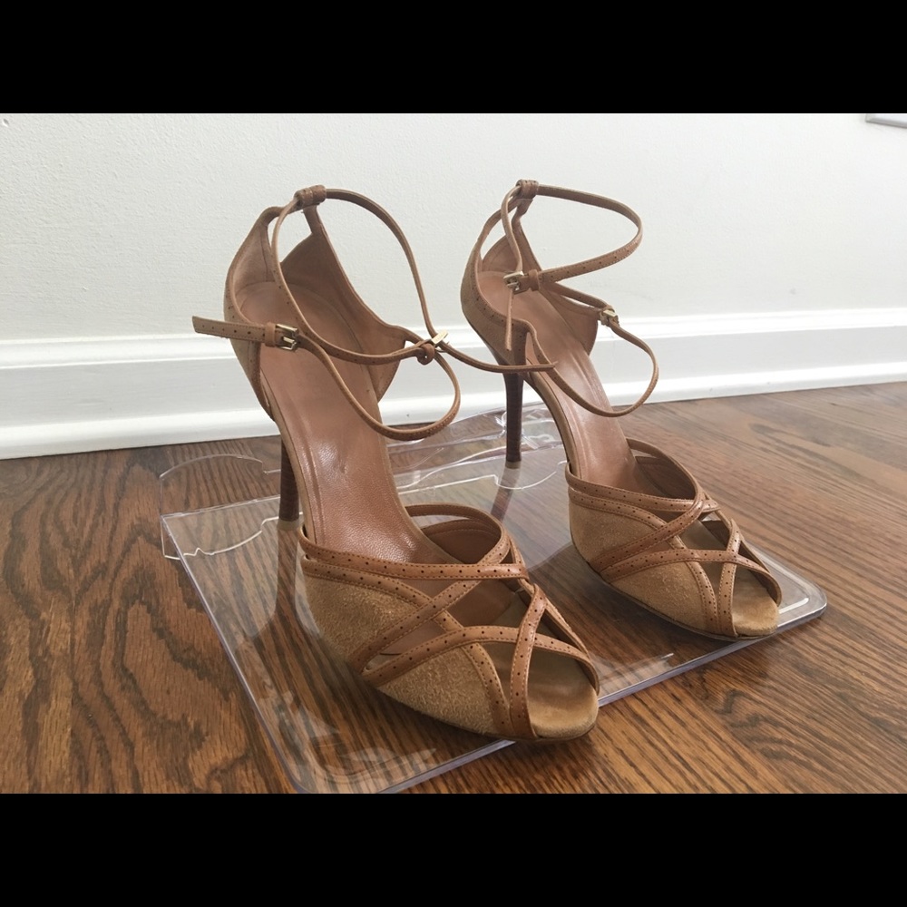Gucci suede and leather stilettos